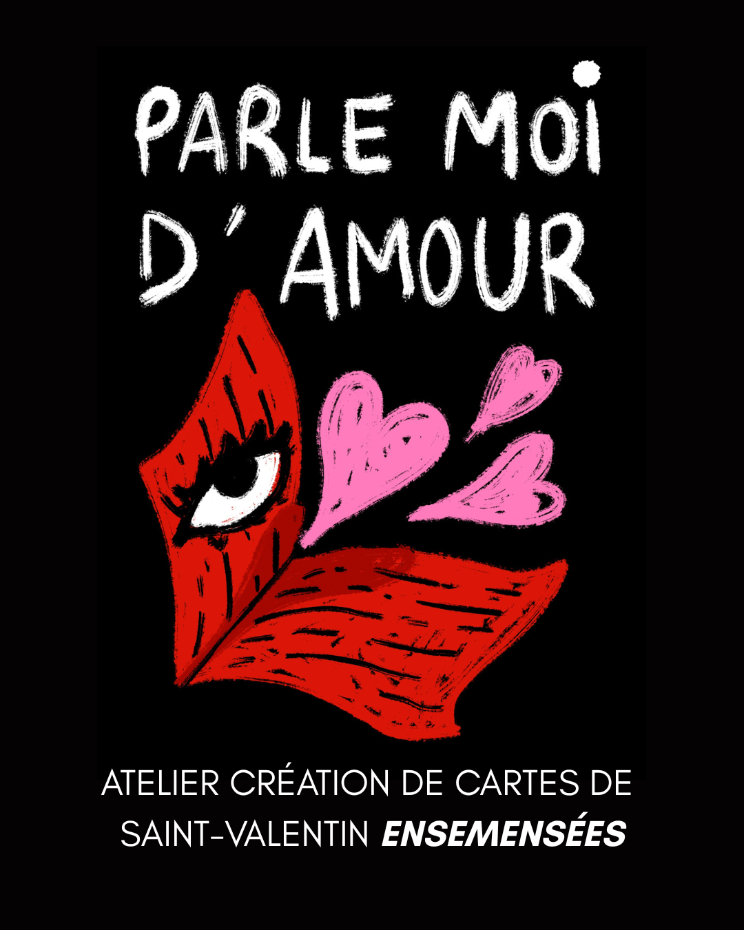 Atelier création de cartes de saint-valentin ensemencées
